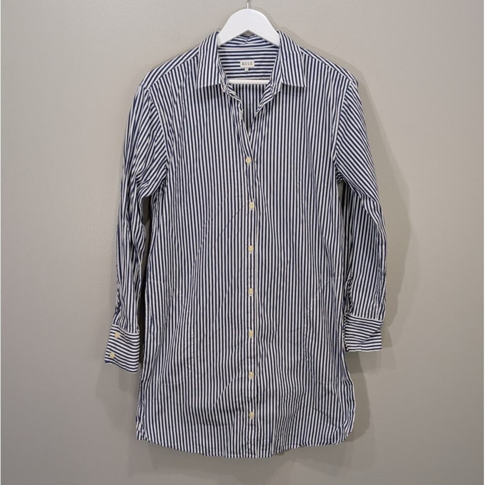 KULE Shirt Dress Pockets Cotton Lounge Resort Coastal Quiet Luxury - Size M